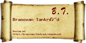 Brasovan Tankréd névjegykártya